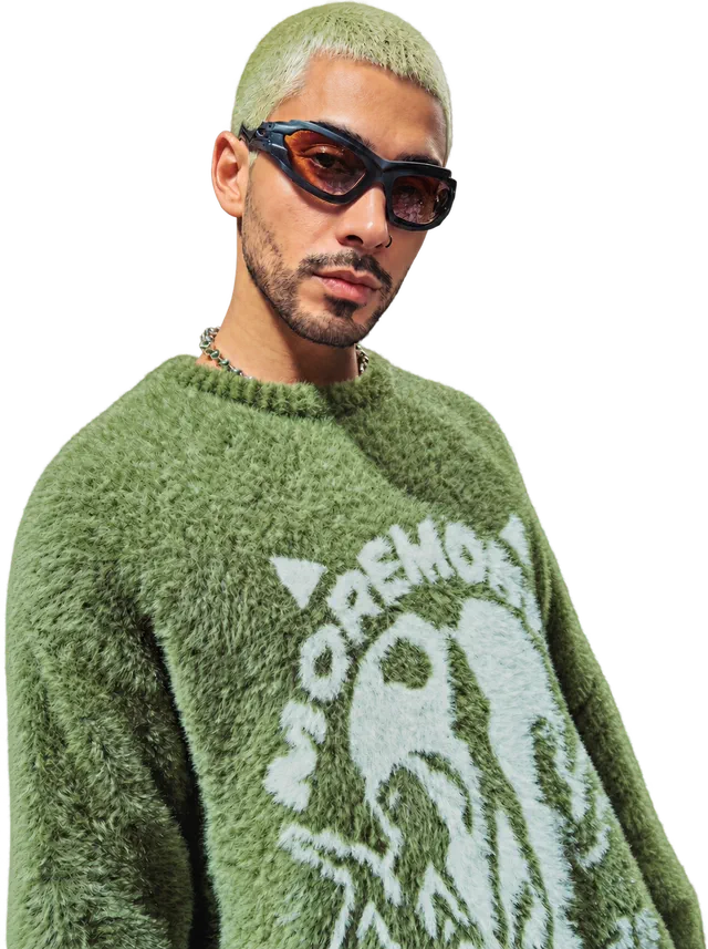 Siavash, known as KioMaD, wearing sunglasses and a green sweater